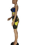 Euramerican Fashion Casual Printing Slip Top Shorts Sets QMQ7027
