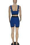 Slip Spliced Casual Small Vest Shorts Sets QMQ7022