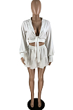 Elegant Fashion V Neck Casual The Skirt Suit BM7149