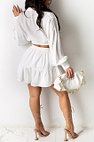 Elegant Fashion V Neck Casual The Skirt Suit BM7149