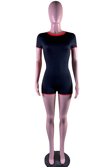 Night Club Fashion Sexy Zipper Half High Neck Spors Jumpsuit YZL832