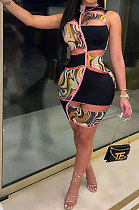 Sexy Club Suits Spliced Brace Mini Dress FA7172