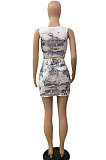 Casual Sexy Positioning Printing Skirts Sets DY8842