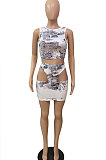 Casual Sexy Positioning Printing Skirts Sets DY8842