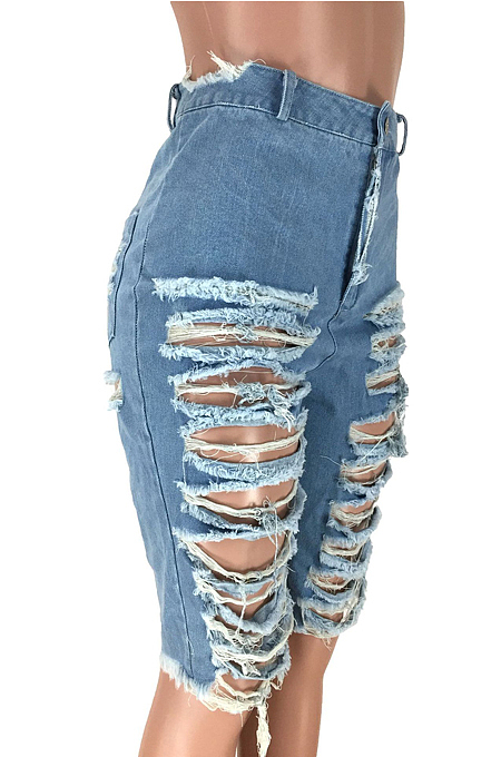Hole Water Washing A Pair Of Jeans LMM8145