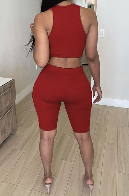 Pure Color Vest Sport Yoga Shorts Sets DY6646