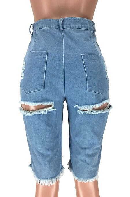 Hole Water Washing A Pair Of Jeans LMM8145