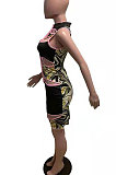 Sexy Club Suits Spliced Brace Mini Dress FA7172