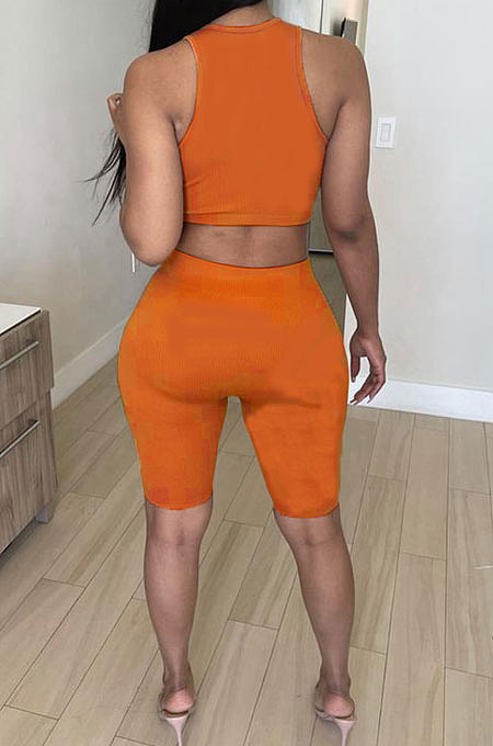 Pure Color Vest Sport Yoga Shorts Sets DY6646