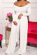 Long Sleeve Pure Color Loose Sexy Casual Straight Leg Pants Sets KZ160