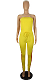 Personality Cultivate One's Morality Mid Waist Bind Jumpsuits LS6389