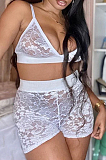 Fashion Sexy Lace Short Sleeve Short Pants Two-Piece YX9272