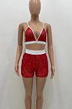 Fashion Sexy Lace Short Sleeve Short Pants Two-Piece YX9272