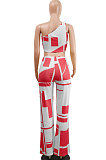 Off Shoulder Bind Rectangles Two-Pieces K6002