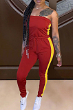 Personality Cultivate One's Morality Mid Waist Bind Jumpsuits LS6389