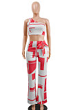 Off Shoulder Bind Rectangles Two-Pieces K6002