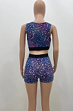 Sexy Print Colorful Pentagram Sport Two-Piece YX9270