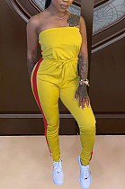 Personality Cultivate One's Morality Mid Waist Bind Jumpsuits LS6389