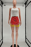 Fashion Casual Sleeveless Positioning Printing Shorts Sets SMY8073