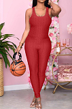 Pineapple Cloth Backless Fold Tight Jumpsuits ARM8251