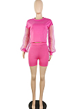 Summer Fashion Spinning Sleeve Shorts Casual Two-Piece E8563