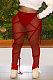 High Elastic Perspective Polyester Mesh Bind Sport Long Prants QQM4234