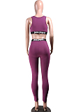 Fashion Casual Positioning Letter Sleeveless Long Pant Two-Piece RZ1054