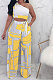 Off Shoulder Bind Rectangles Two-Pieces K6002