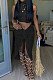 Fashion Prue Color Skirts Slotted Sleeveless Two-Piece HYY8058