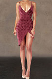 Bling Bling Sexy Ruffle Cultivate One's Morality Irregular Club Mini Dress WMZ2516