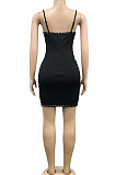 Euramerican Trendy Club Small sling Package Buttocks Sexy Net Yarn Mini Dress XZ5047