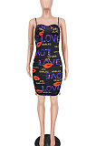 Cute Lips Printed Slip Mini Dress PU6061