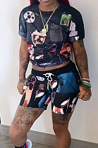 Fashion Sexy Black  Shorts Sets AB6616