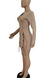 Women Sexy Hollow Out Ruffle Cultivate One's Morality Mini Dress DY6999