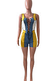 Bind Rib Spliced Sport Casual Shorts Sets NK223