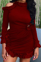 Seyx Fashion Hole Agaric Edge Mini Dress BS1257