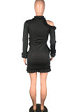 Seyx Fashion Hole Agaric Edge Mini Dress BS1257