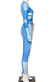 Printing Contrast Color Long Sleeve Sport Fitness Suit Sets SX1735104