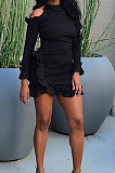 Seyx Fashion Hole Agaric Edge Mini Dress BS1257
