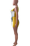 Bind Rib Spliced Sport Casual Shorts Sets NK223