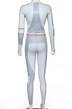Printing Contrast Color Long Sleeve Sport Fitness Suit Sets SX1735104