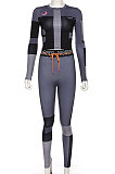 Printing Contrast Color Long Sleeve Sport Fitness Suit Sets SX1735104
