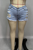 Hole Microtassel Jeans Shorts XQ1097