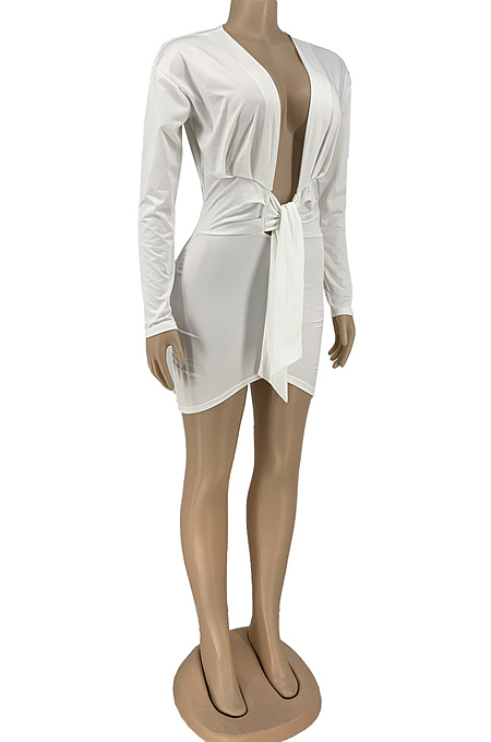 Sexy Deep V Irregularity Dresses LY015