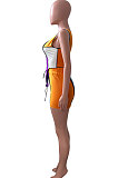 Bind Rib Spliced Sport Casual Shorts Sets NK223