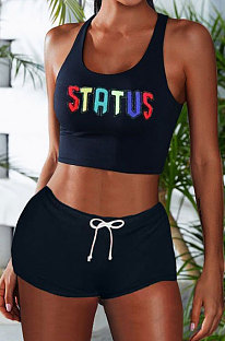 Embroidered Back Hollow Out Sexy Shorts Sets SXS6035