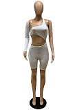 Fashion Cultivate One's Morality lrregularity Jumpsuits Shorts QSS5049