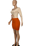 Trendy Women Bind Eyelet Off Shoulder Midriff Spliced Mini Dress CY1318