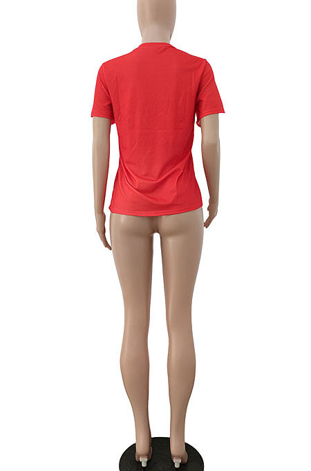 Color Printing Casual Set Head Round Neck T Shirts JP1022
