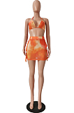 Tie Dye Print Sexy Net Yarn Bikini Two-Piece CM2109